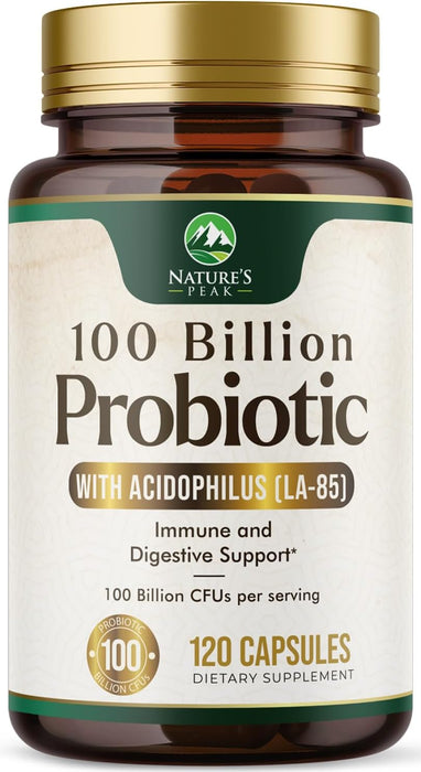 Probiotics for Digestive Health - 120 Billion CFU Guaranteed with Diverse Strains for Women's Vaginal & Urinary Health & Daily Immune Support, Nature's Acidophilus Probiotic Supplement