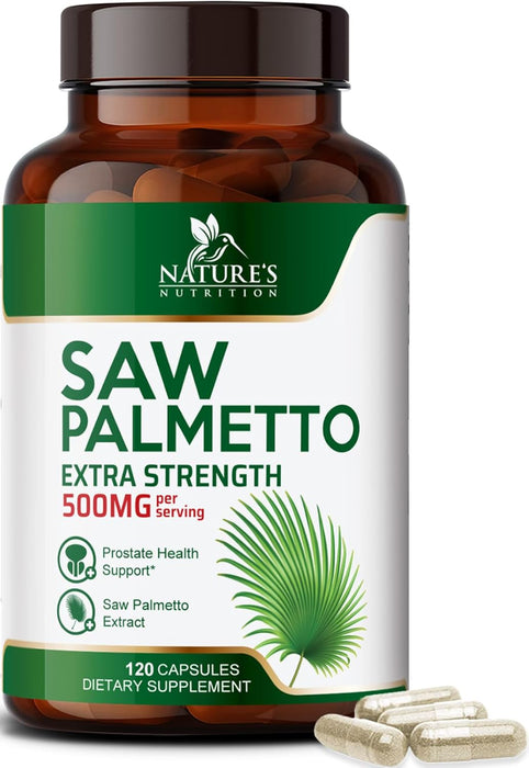 Saw Palmetto for Men - 1000 MG Saw Palmetto Extract - Essential Nutrients from Non-GMO Saw Palmetto Berries, Supplements for Men & Women