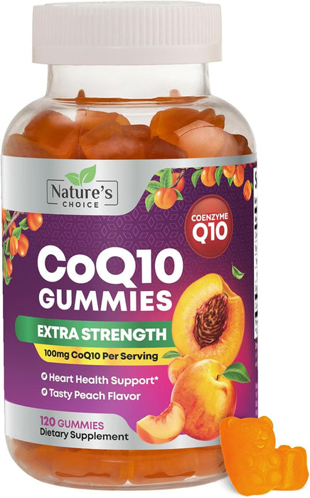 Nature's CoQ10 100mg Gummies, 3X Better Absorption, Antioxidant for Heart Health Support & Energy Production, Ultra Coenzyme Q10 Vitamins, Coq 10 Supplements, Dietary Supplement, Non-GMO