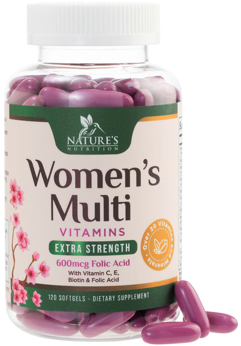 Multivitamin for Women with Iron - Daily Vitamins for Women's Immune Support and Overall Health - Womens Complete Daily Multivitamin with Vitamin A, B, C, D, E, Calcium and Magnesium