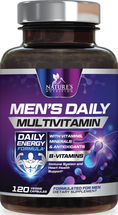 Men’s Multivitamin Supplement - Daily Mens Multivitamins Supplement for Health Support, Multivitamin for Men with Vitamins A, C, D, E & B12, Zinc, Calcium, Magnesium & More - Multi Vitamin