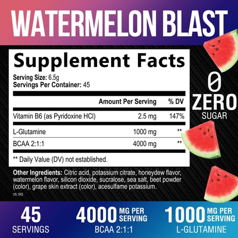 BCAA + L-Glutamine Recovery Powder – 45 Servings