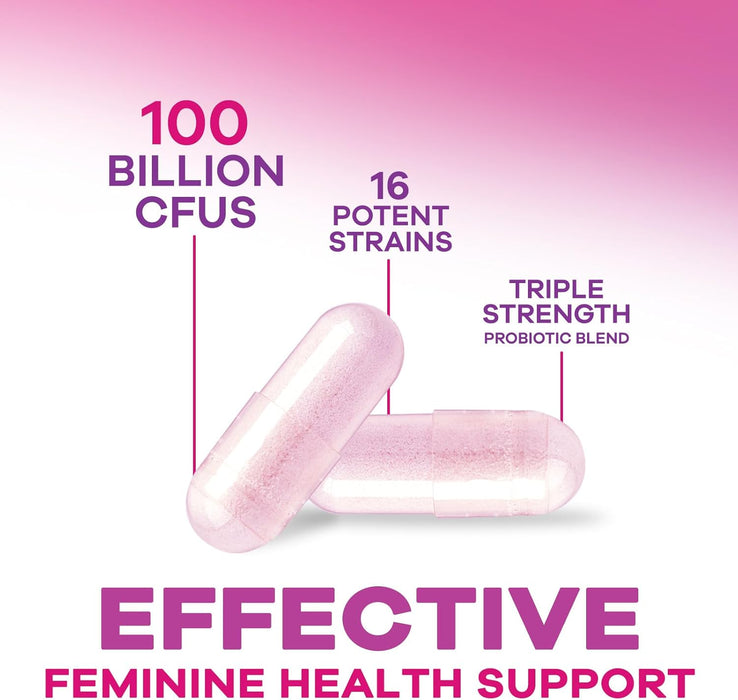 Probiotics for Women 60 Billion CFU - 16 Strains, Prebiotics & Cranberry, PH Balance, Digestive Health, Vaginal & Immune Support, Womens Probiotic for Gut Health, Shelf Stable - 120 Capsules