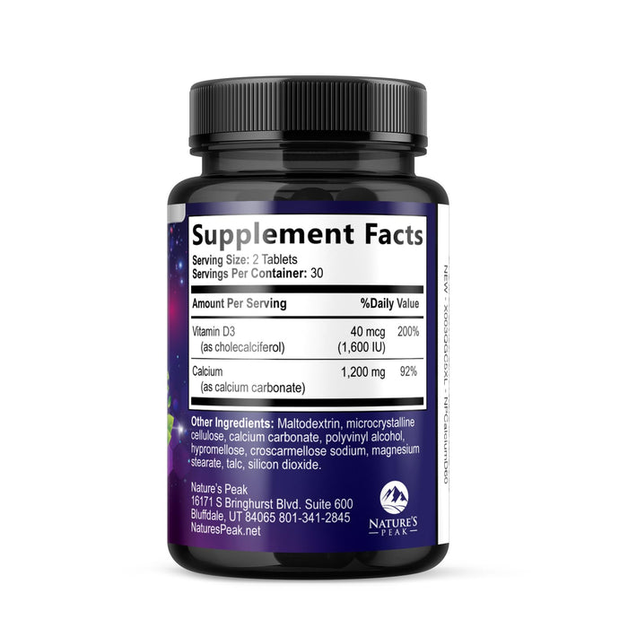 Calcium 1200 mg with Vitamin D3 – 60 Tablets