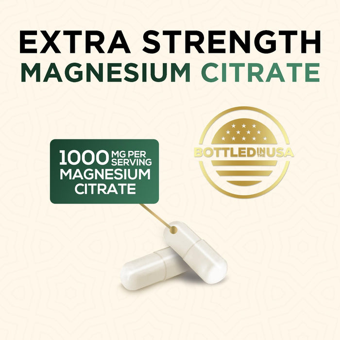 Magnesium (Citrate Oxide) 1000mg for Absorption – 120 Capsules
