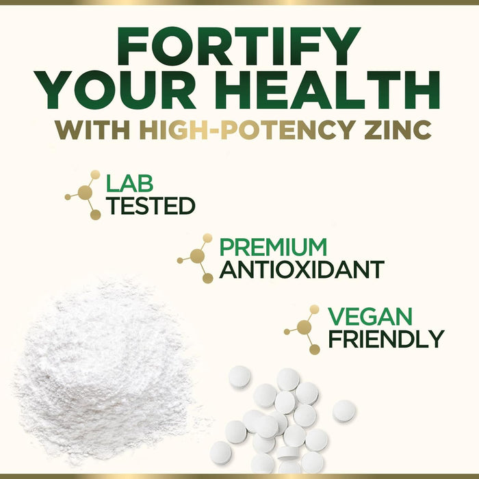 Zinc 40mg Supplements for Women and Men, Supplement for Immune Health Support, Skin Health Support, & Antioxidant Supplement for Adults with Zinc Gluconate 40 mg, High Potency, Non-GMO