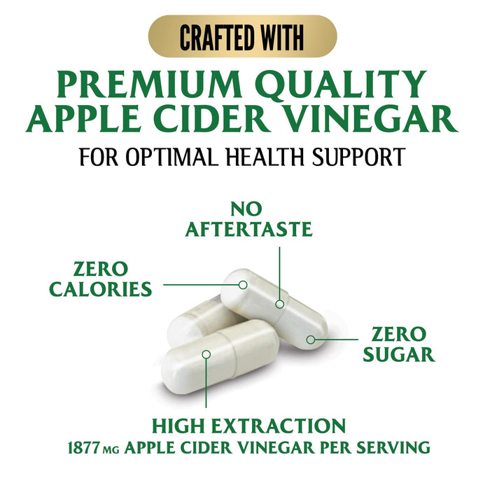 Apple Cider Vinegar Capsules ACV Supplements 1877mg, Vitamin D3, Zinc & Best ACV Supplement Pills Supporting Gut Health for Better Digestion, Immune System Support, Non-GMO & Gluten Free, 120 Capsules