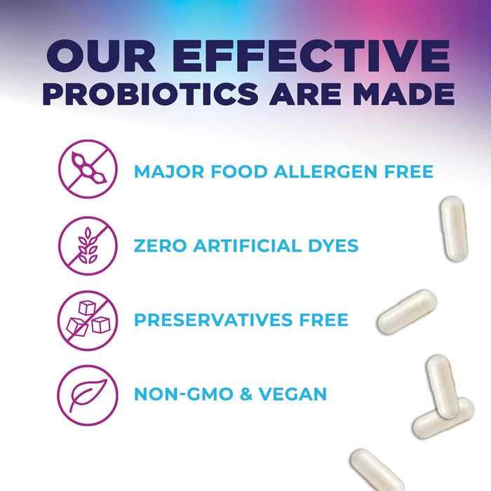 Probiotics 60 Billion CFU - 10 Strains + Digestive Enzymes & Prebiotics - Best Probiotic for Women & Men, Supports Immune, Gut Health, Occasional Constipation, Diarrhea, Gas & Bloating - 120 Capsules