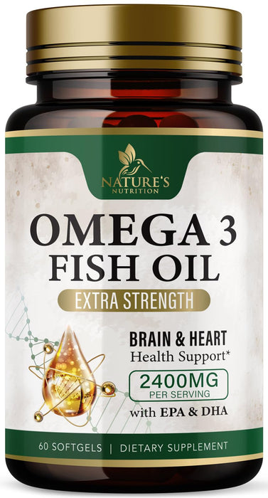 Omega-3 Fish Oil – 2400mg – 60 Softgels