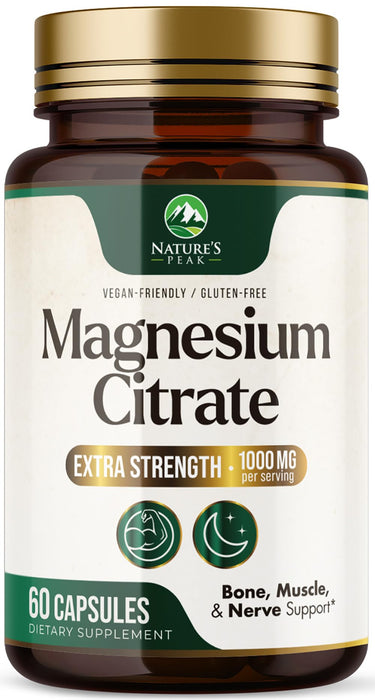 Magnesium Citrate 1000mg – 60 Capsules