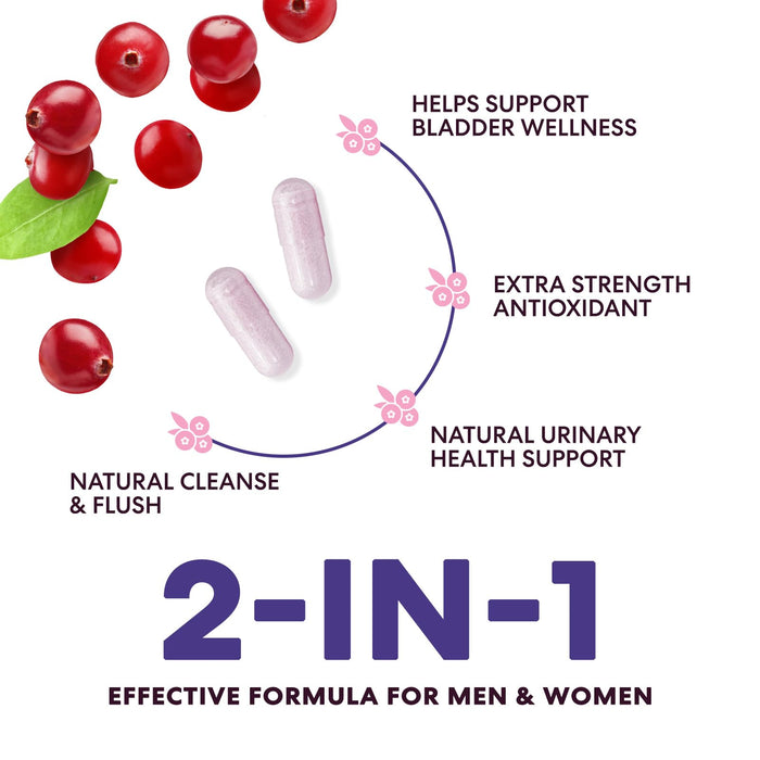 D-Mannose Supplement 1,000mg - with Cranberry, Hibiscus & Dandelion - Fast-Acting, Natural Urinary Tract & Bladder Support for Women & Men – Flush & Cleanse Impurities – Non-GMO, Vegan – 120 Capsules