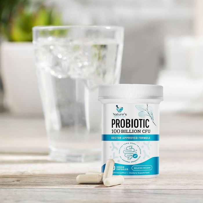 Nature's Physician Probiotics - 100 Billion CFU - 16 Strains + Prebiotics - Best Probiotic Supplement for Women & Men - Supports Immune, Digestive Health, Occasional Constipation & Gas