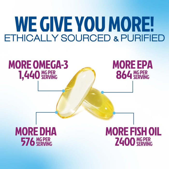Omega-3 Fish Oil – 2400mg – 180 Softgels