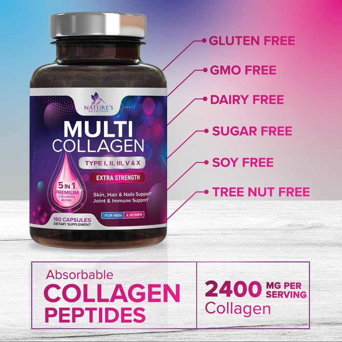 Multi Collagen Peptides – 180 Capsules