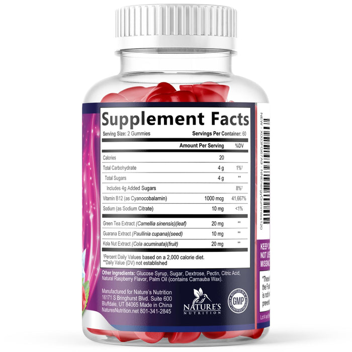 Energy Gummies 1000 mcg Vitamin B12 – 120 Chews