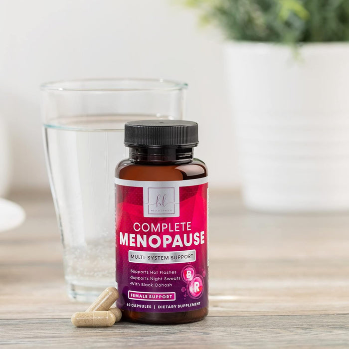 Menopause Supplements Extra Strength Hot Flash Support 1256 mg - Menopause Support for Women - Made in USA - Natural Black Cohosh, Dong Quai and Soy Isoflavones - 60 Capsules
