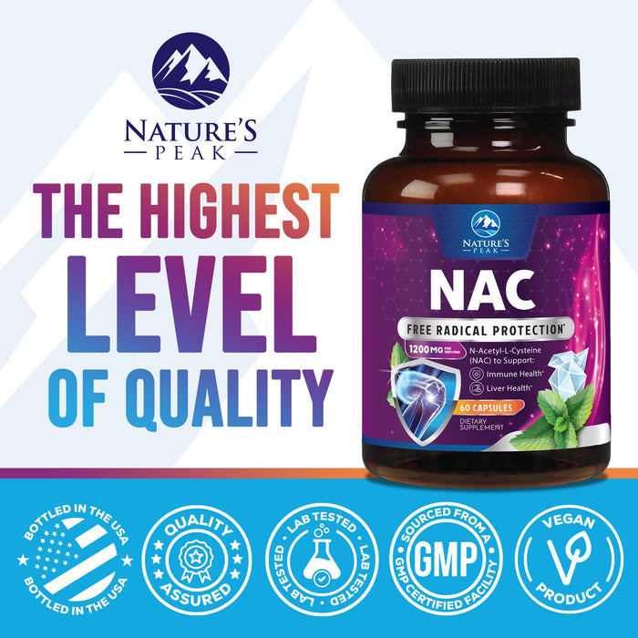 N-Acetyl Cysteine (NAC) 1200 mg – 60 Capsules