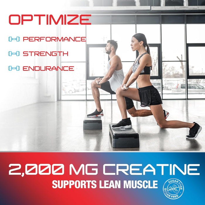 Creatine Monohydrate Gummies 2000mg for Men & Women, Sugar Free Chewables Creatine Monohydrate Pre-Workout Supplement Supports Muscle Recovery, Performance and Strength - Lemon Flavor - 60 Count