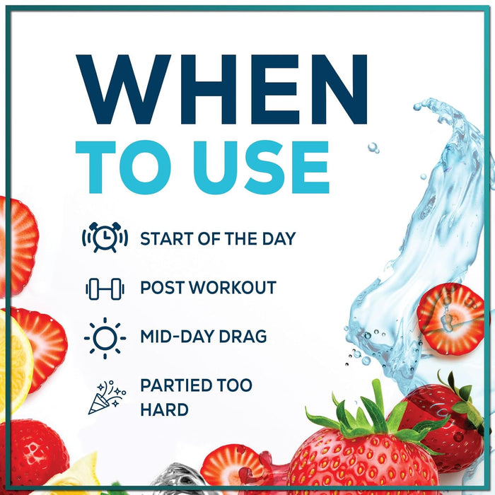 Hydration Electrolytes Powder Packets - Keto & Sugar Free, Liquid Replenisher & Recovery Drink w Real Salt - Feel Revitalized, Non-GMO, Vegan Electrolyte Drink Mix, Strawberry Lemonade