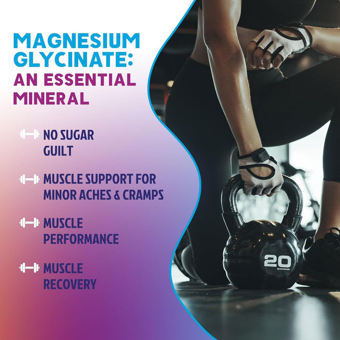 Magnesium Glycinate Gummies 60mg - Sugar Free Magnesium Gummy Supports Bone, Muscle, Nerves & Heart Health - Nature's Sleep Support - Gluten Free, Non GMO, Vegan, Pectin Based