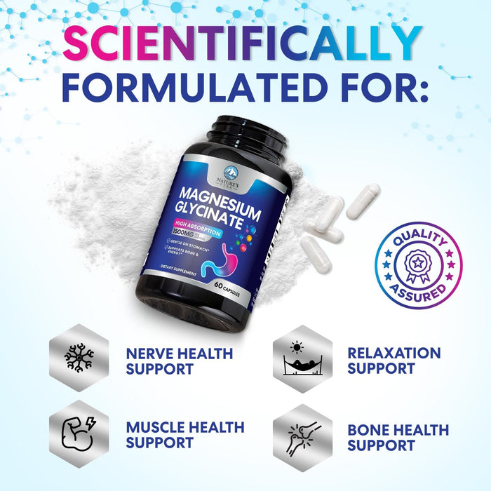 Magnesium Glycinate Chelated – 60 Tablets