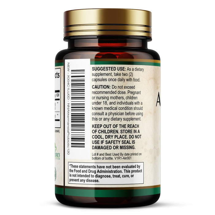 Akkermansia Probiotic Akkermansia Muciniphila GLP 1 Probiotics with Prebiotic – 120 Capsules