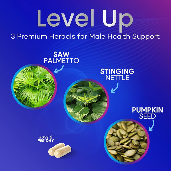 Prostate Health Supplements for Men - Potent 3X Formula with Saw Palmetto, Stinging Nettle, Pumpkin Seed Extract, Bottled in USA, Prostate Supplement for Urinary Support, Vegan, Non-GMO
