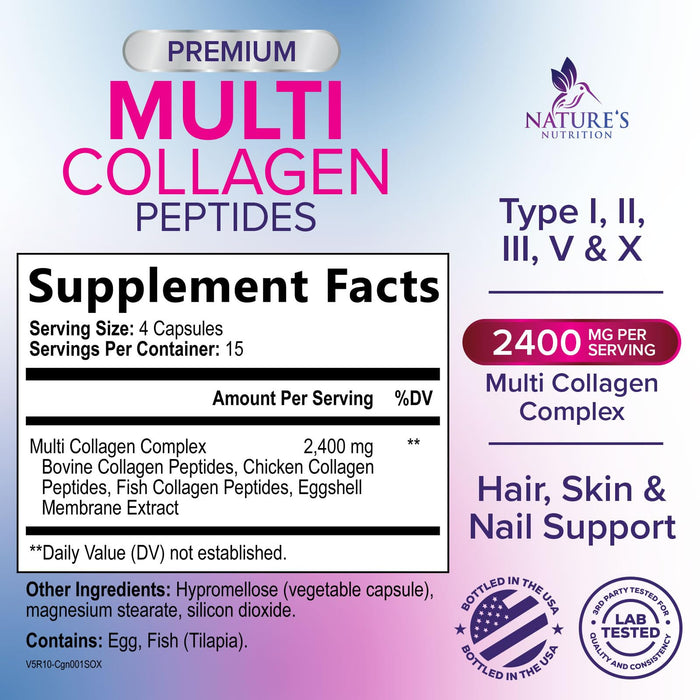 Multi Collagen Peptides – 60 Capsules