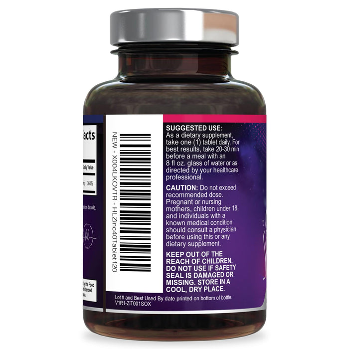 Zinc – 40mg – 120 Tablets