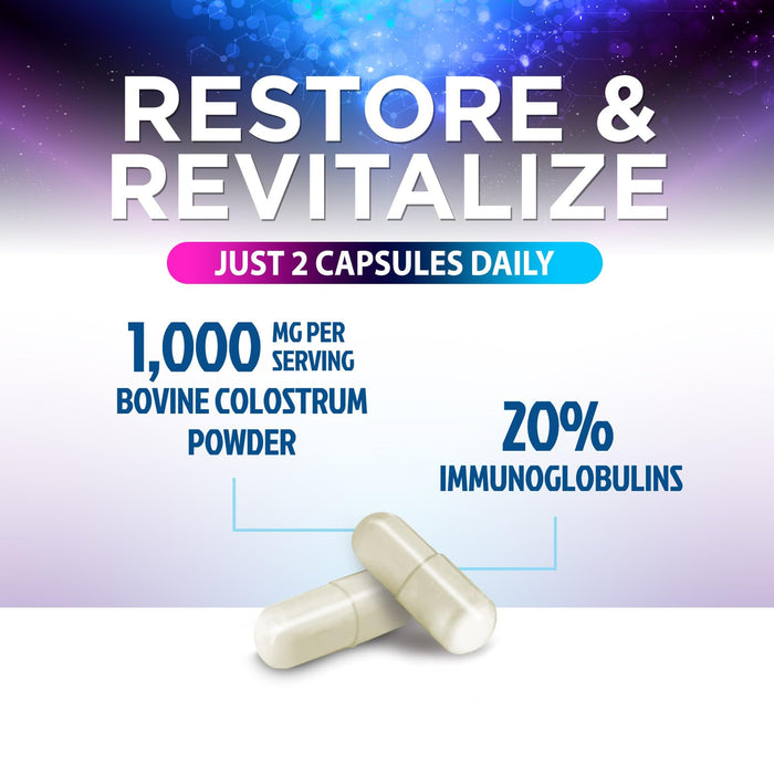 Colostrum 1000mg 20% Immunoglobulins – 120 Capsules