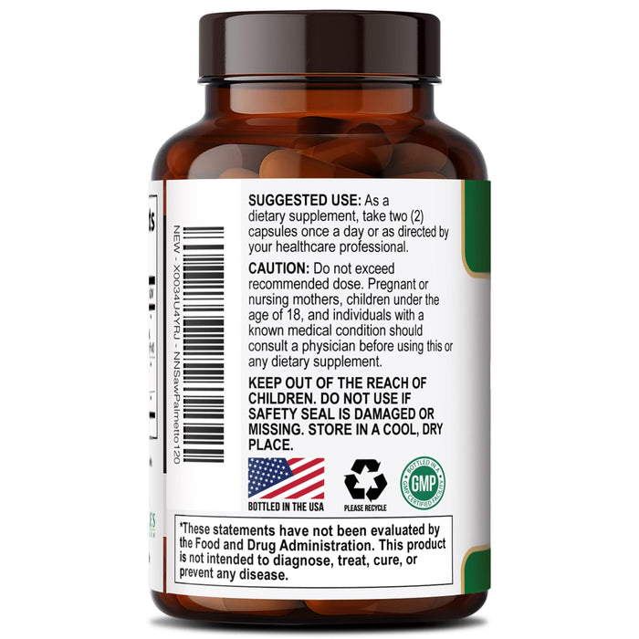 Saw Palmetto for Men 1000MG Prostate Health – 120 Capsules