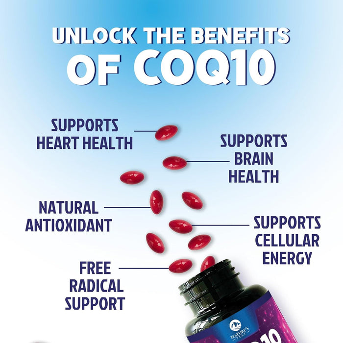 CoQ10 200mg - Ultra High Absorption Co Q 10 Softgel Supplement With Black Pepper, Energy & Heart Health Support Antioxidant - Coenzyme Q10 (Ubiquinone) for Women & Men, Bottled in USA - 240 Softgels