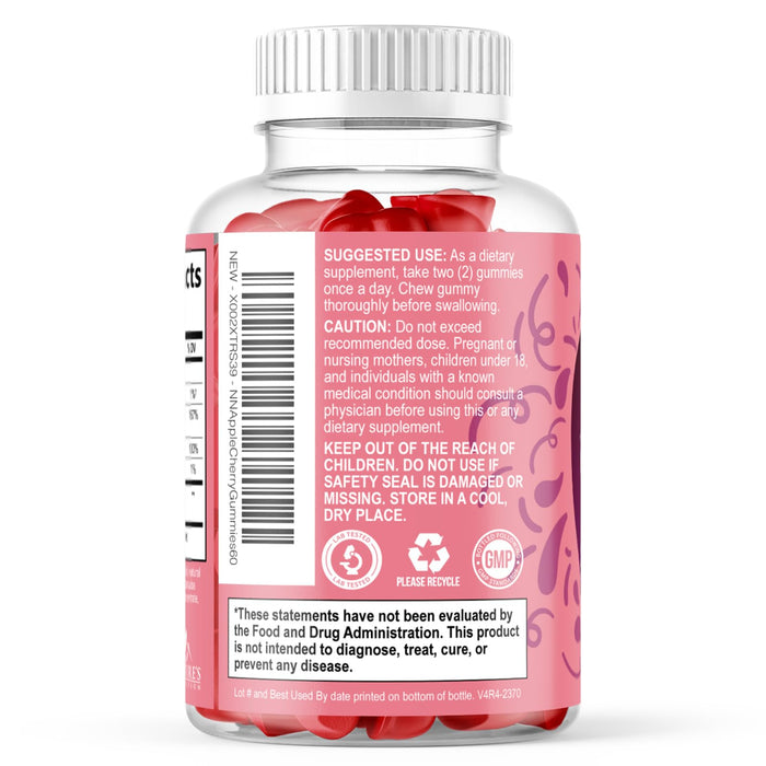 Vegan Apple Cider Vinegar Gummy 1000mg – 60 Gummies