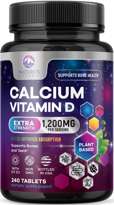 Calcium 1200 mg with Vitamin D3 – 240 Tablets