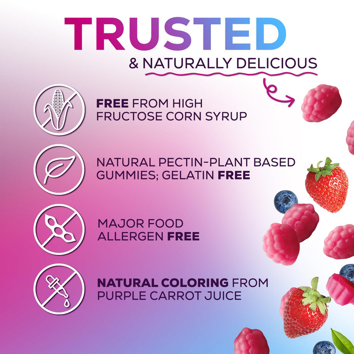 Zinc Supplement 50mg Gummies for Adults - Max Strength Skin Health & Immune Support Gummy, Vegan, Non-GMO & Gluten Free, Nature’s Antioxidant & Bone Health Chewable Tasty Berry Flavor - 60 Gummies