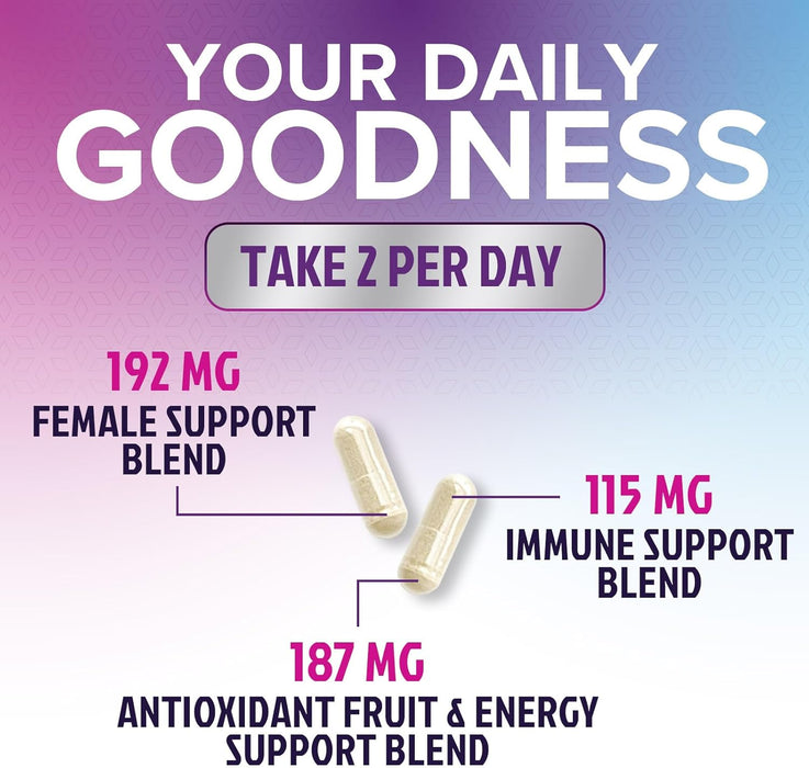 Multivitamin for Women with Vitamins A, C, D, E, B6, B12, Zinc, Calcium & Magnesium, Womens Daily Multi Vitamin Multimineral Supplement for Bone Health, Energy & Immune Support, Non-GMO - 60 Capsules