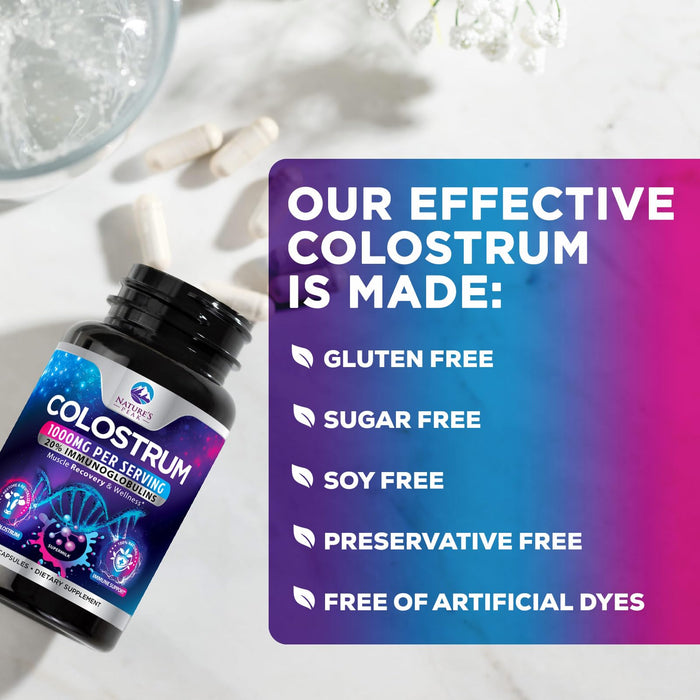 Colostrum 1000mg 20% Immunoglobulins – 120 Capsules