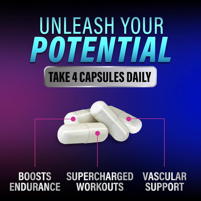 Nitric Oxide Supplement 3000mg L Arginine 3X Strength - Citrulline Malate & AKG - Extra Strength Muscle Supporting Nitric Booster for Muscle Growth & Workout Recovery to Train Harder