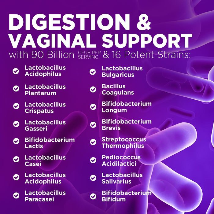 Probiotics for Women – 90 Billion CFU – 120 Capsules