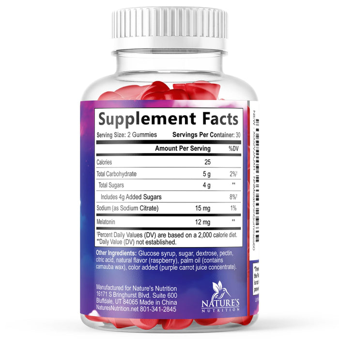 Sleep Gummies with Melatonin – 12mg – 60 Gummies