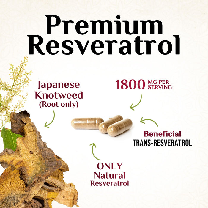 Resveratrol 1800mg – 120 Vegan Capsules