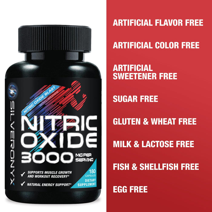 Nitric Oxide Formula with L-Arginine + Citrulline – 180 Capsules