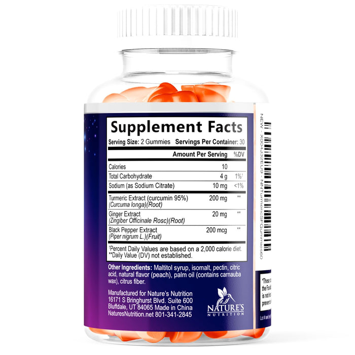 Turmeric Gummies Sugar Free – 60 Count