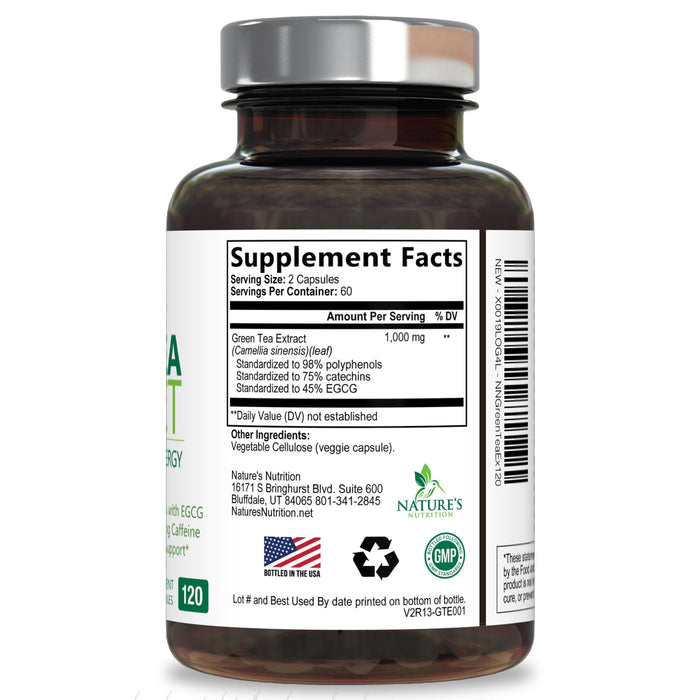 Green Tea Extract Capsules with EGCG – 1000mg – 120 Capsules