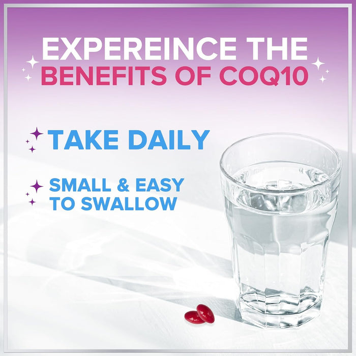 CoQ10 200mg Softgels - Ultra High Absorption, Antioxidant for Heart Health & Energy Production Support - Coenzyme Q10 (Ubiquinone) Co Q 10 Supplement and Vitamins 100mg Each - Non GMO