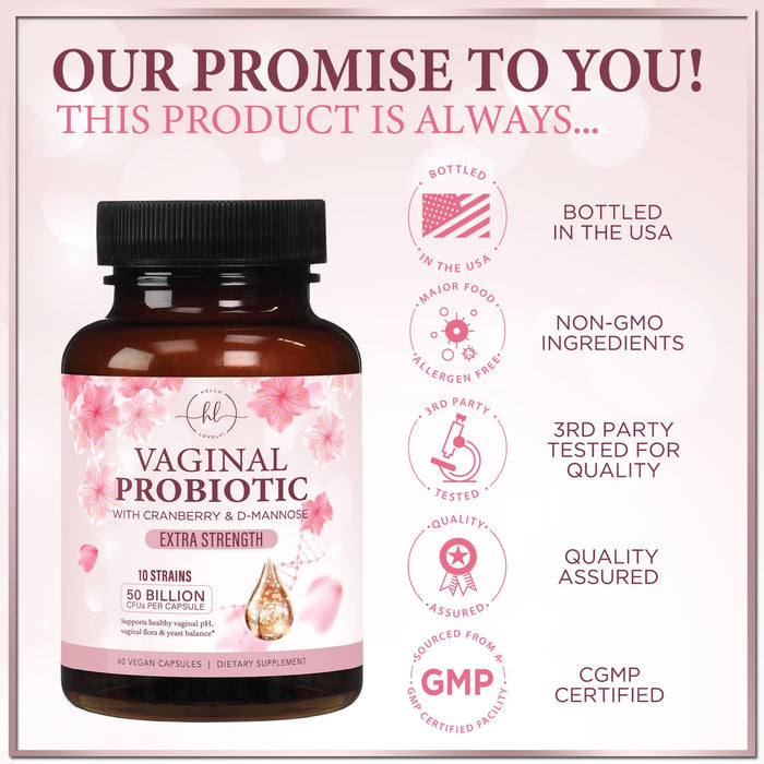 Vaginal Probiotics for Women – 50 Billion CFU – 60 Capsules