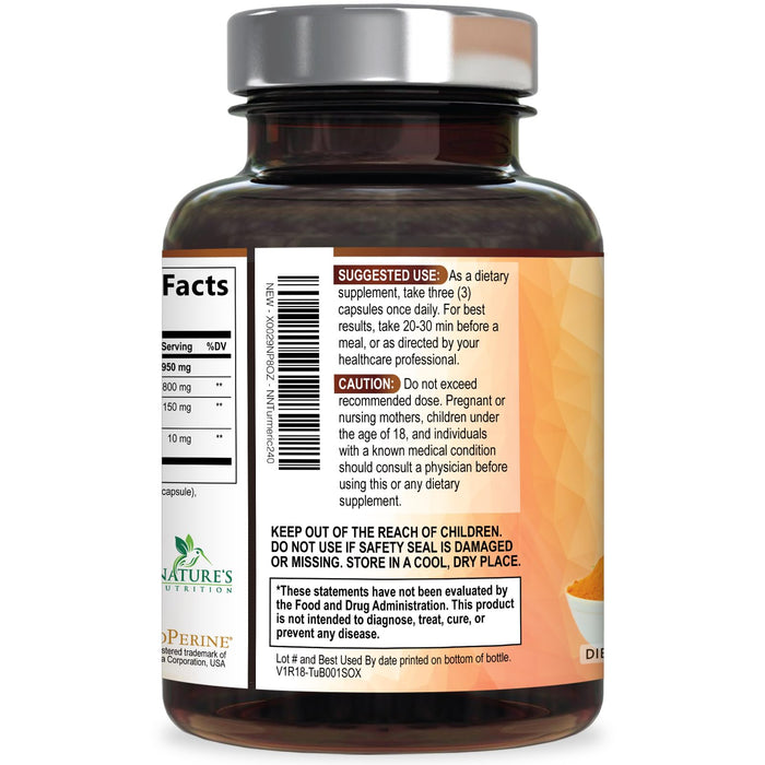 Turmeric Curcumin 1950mg – 240 Capsules