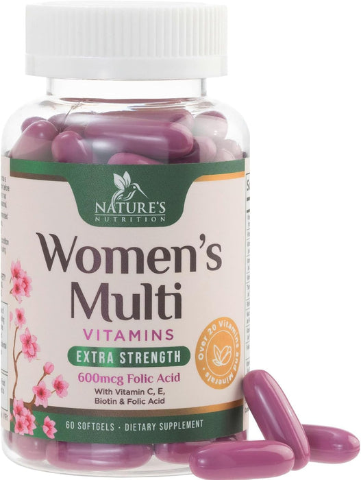 Multivitamin for Women with Iron - Daily Vitamins for Women's Immune Support and Overall Health - Womens Complete Daily Multivitamin with Vitamin A, B, C, D, E, Calcium and Magnesium