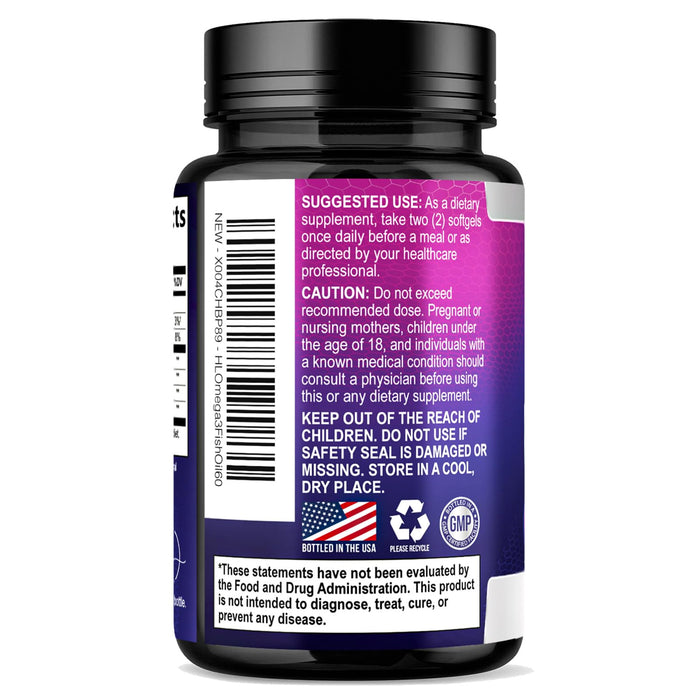 Omega-3 Fish Oil – 2400mg – 60 Softgels