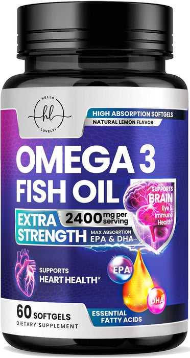 Omega-3 Fish Oil – 2400mg – 60 Softgels